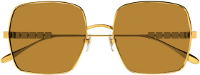 GUCCI-GG1434O-001 Sunglass(L) Yellow Gold